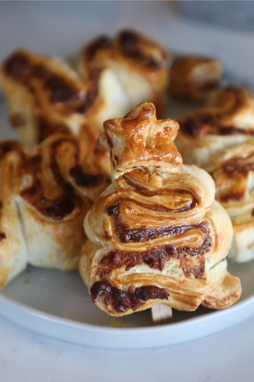 Air Fryer Cream Cheese Puff Pastry Christmas Trees