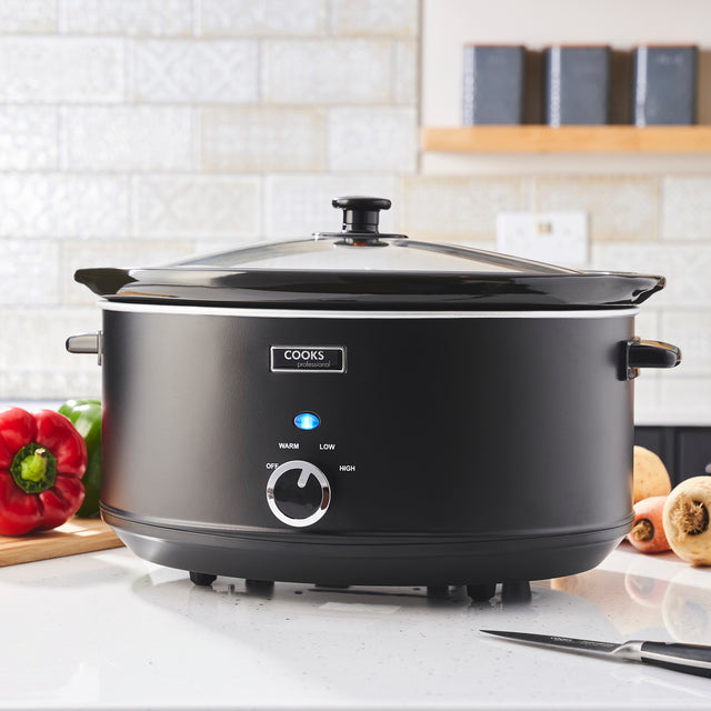 Cooks Professional 6.5L Slow Cooker | Black