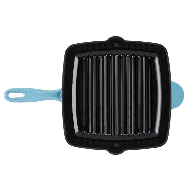Cook Professional Cast Iron Frying Pan & Skillet 2 Piece Set | Teal