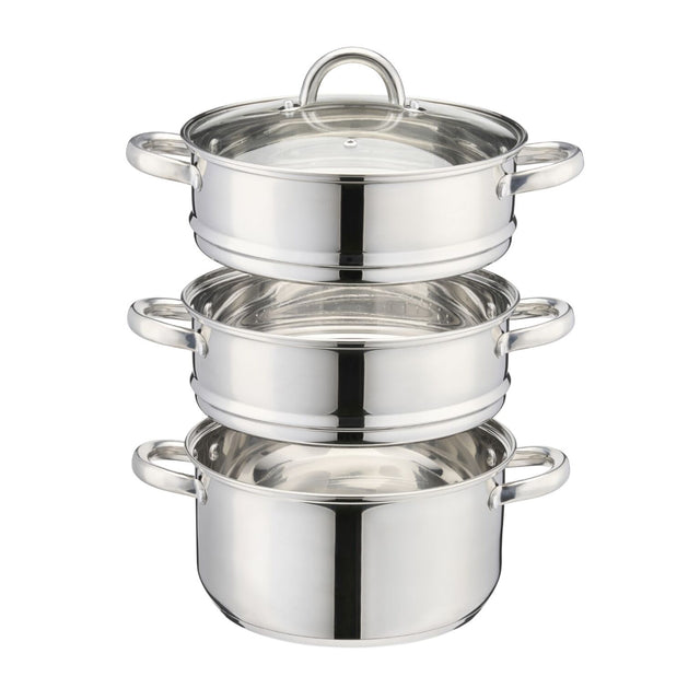 Cooks Professional 3 Tier Stainless Steel Steamer | 24cm