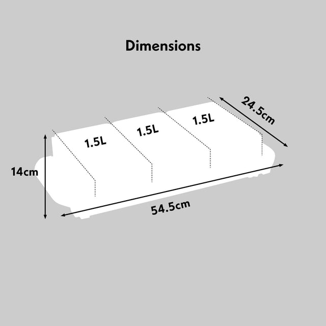 Cooks Professional 3 Section Buffet Warmer | 4.5L | Silver