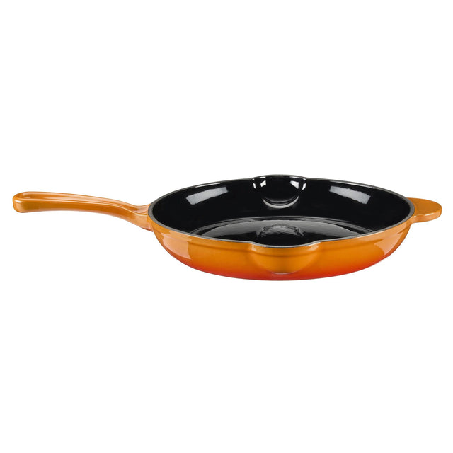 Cooks Professional Cast Iron Frying Pan | Orange