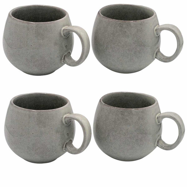 Cooks Professional Set of 4 Nordic Stoneware Mugs | Grey