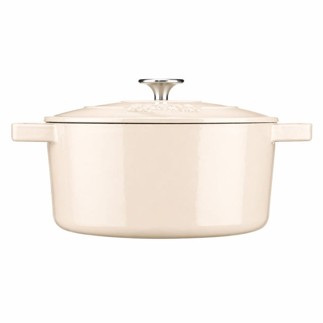 Cooks Professional 26cm Cast Iron Casserole | Ivory