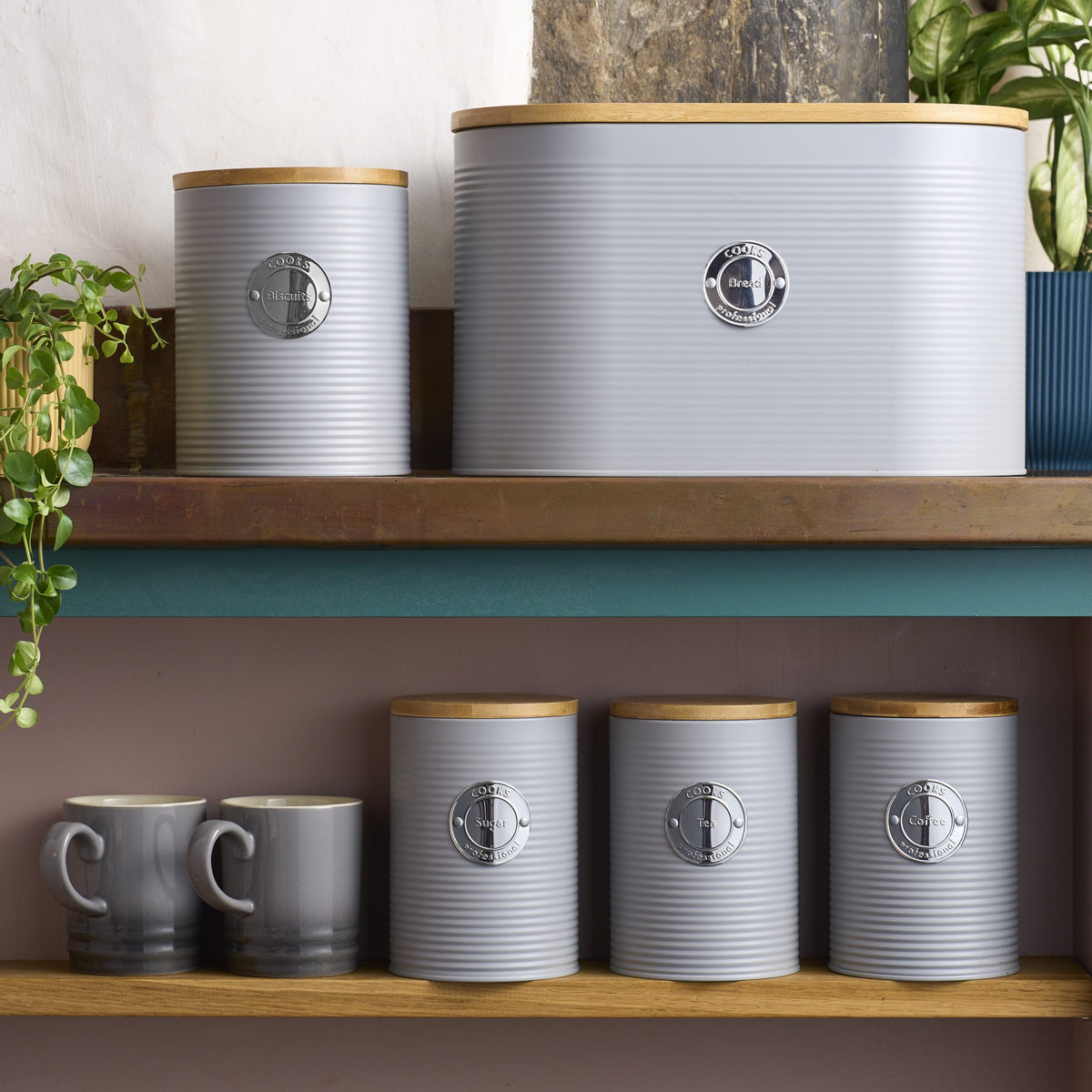 Cooks Professional Piece Kitchen Storage Set with Bamboo Lids