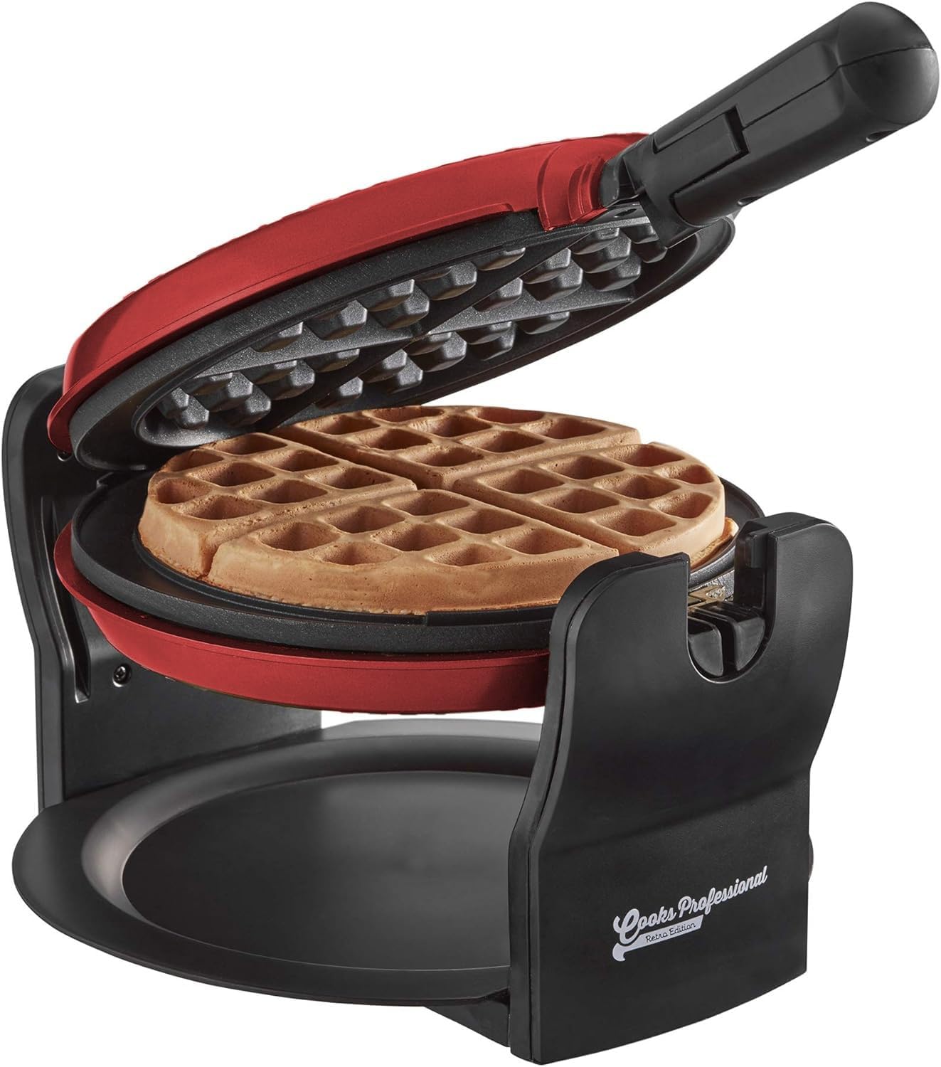 Cooks Professional Rotary Waffle Maker | Red