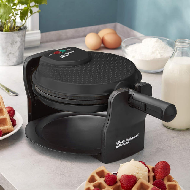Cooks Professional Rotary Waffle Maker | Black