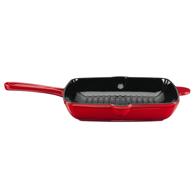 Cooks Professional Cast Iron Skillet Pan | Red