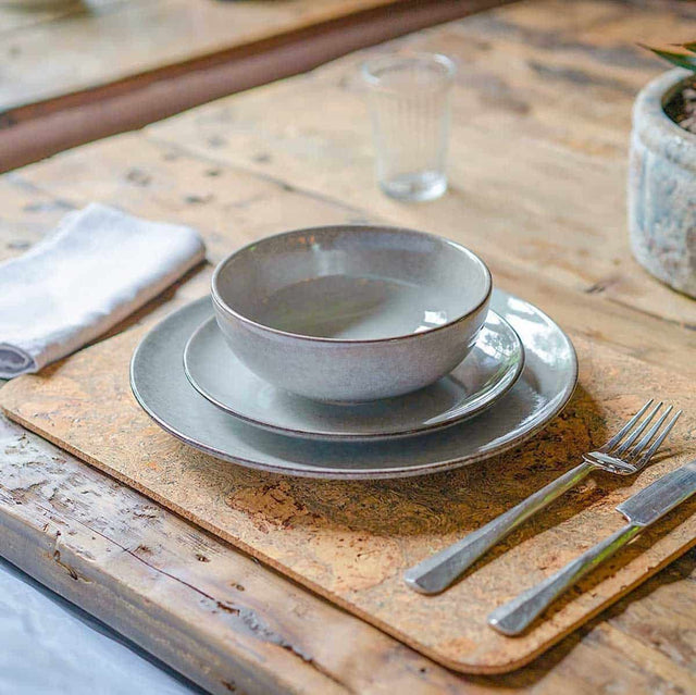 Cooks Professional 12 Piece Nordic Stoneware Dinner Set | Grey