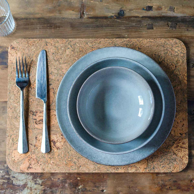 Cooks Professional Set of 4 Nordic Stoneware Dinner Plates | Grey