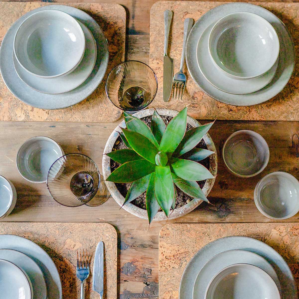 Cooks Professional Set of 4 Nordic Stoneware Mugs | Grey