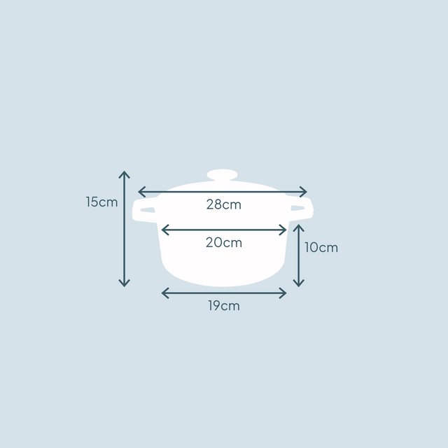 Cooks Professional 20cm Cast Iron Casserole | Ivory