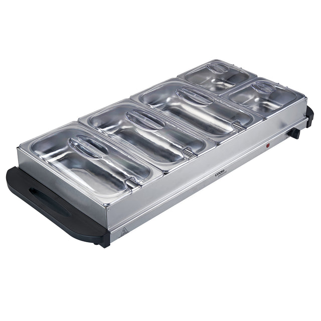 Cooks Professional 5 Section Buffet Warmer | 9.6L | Silver