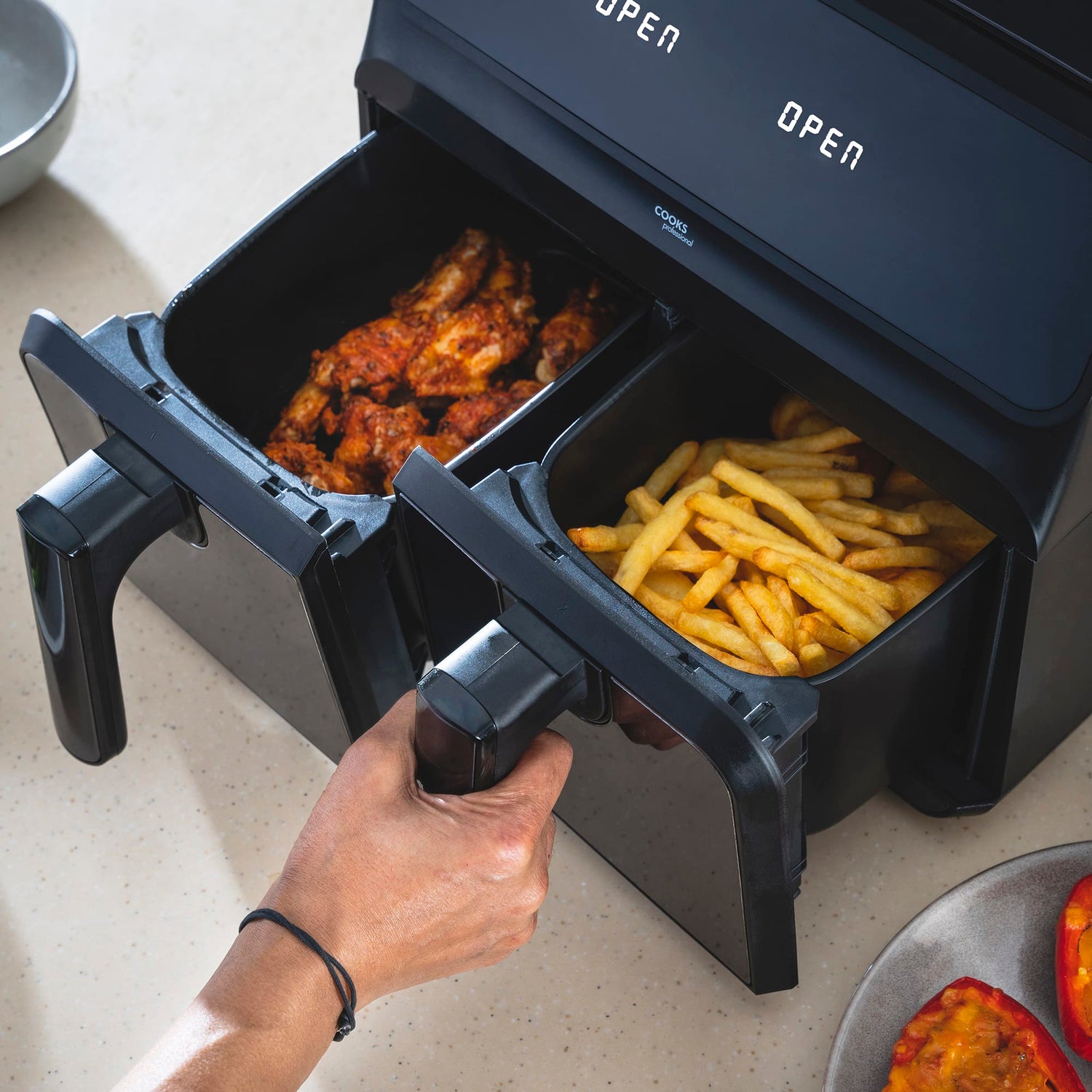 Cooks Professional 8L Digital Dual Air Fryer | Black