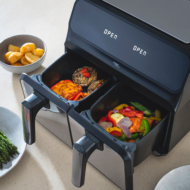 Cooks Professional 8L Digital Dual Air Fryer | Silver