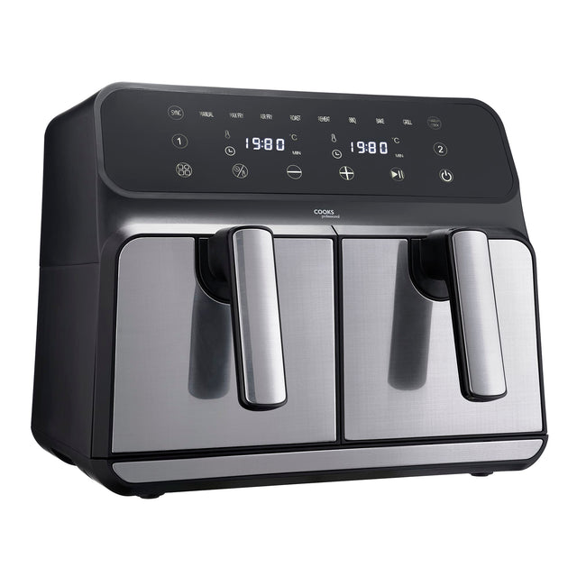 Cooks Professional 8L Digital Dual Air Fryer | Silver