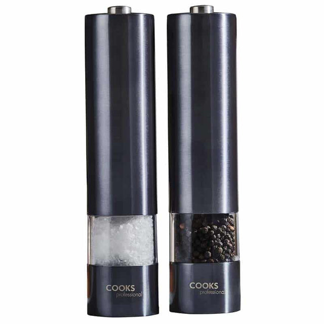 Cooks Professional Electric Salt and Pepper Mill Set | Graphite