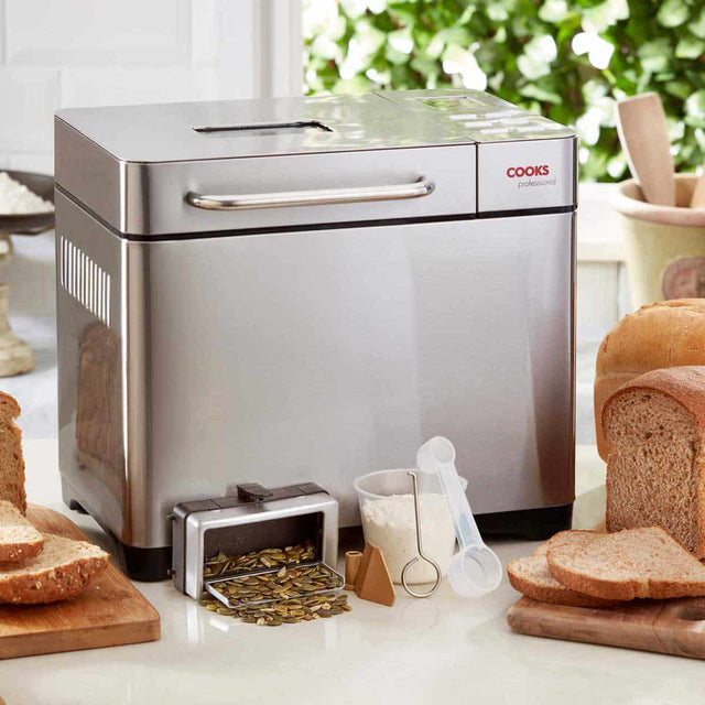 Cooks Professional Bread Maker with Fruit and Seed Dispenser