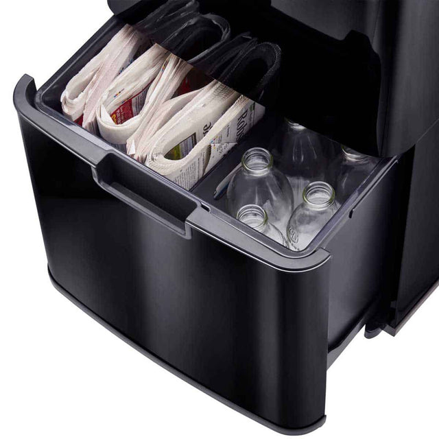 Cooks Professional 75L Sensor Recycling Bin with Food Caddy | Black