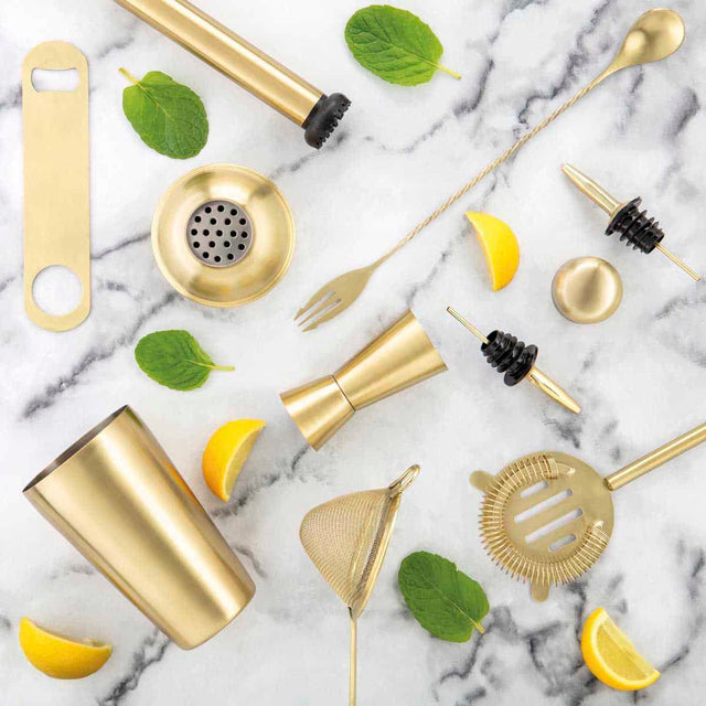Cooks Professional 10-Piece Cocktail Set | Stainless Steel | Gold