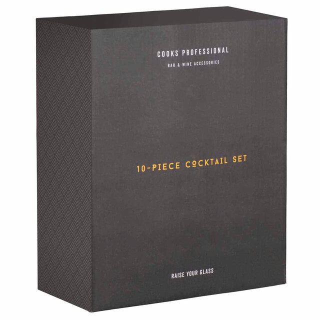 Cooks Professional 10-Piece Cocktail Set | Stainless Steel | Gold