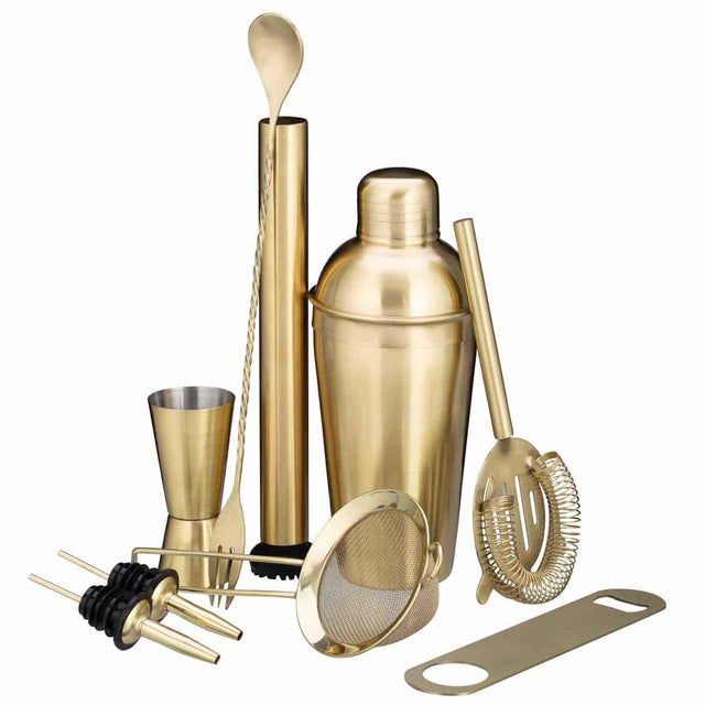 Cooks Professional 10-Piece Cocktail Set | Stainless Steel | Gold