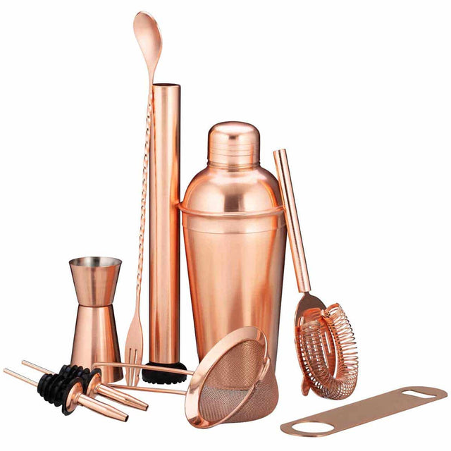 Cooks Professional 10-Piece Cocktail Set | Stainless Steel | Rose Gold