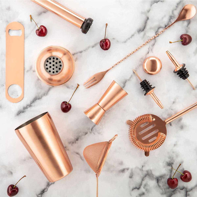 Cooks Professional 10-Piece Cocktail Set | Stainless Steel | Rose Gold