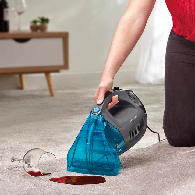 Zennox Handheld Carpet and Upholstery Washer Grey/Turquoise