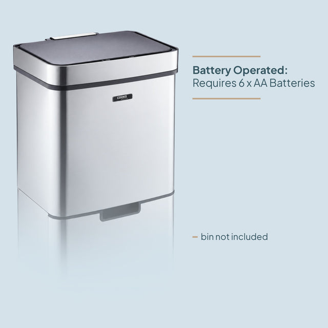 Cooks Professional Recycling Sensor Bin Lid for 75L Bin | Silver