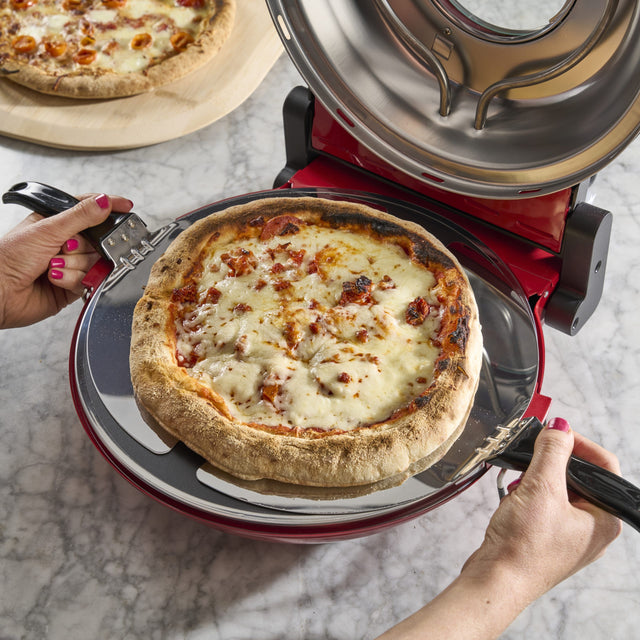 Cooks Professional Electric Pizza Oven Set | Red