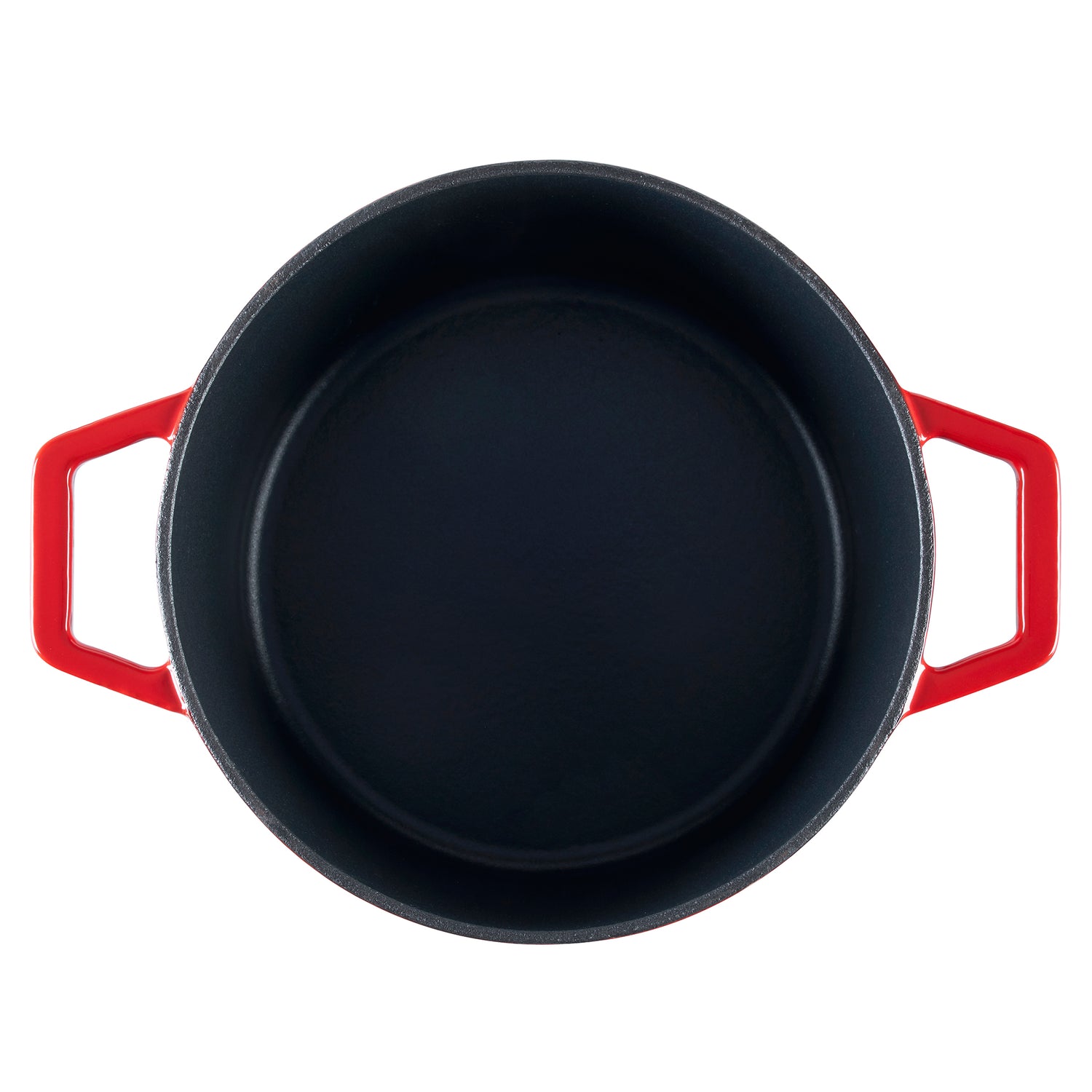 Cooks Professional Set of 2 Cast Iron Casserole | 20cm and 28cm | Graduated Red