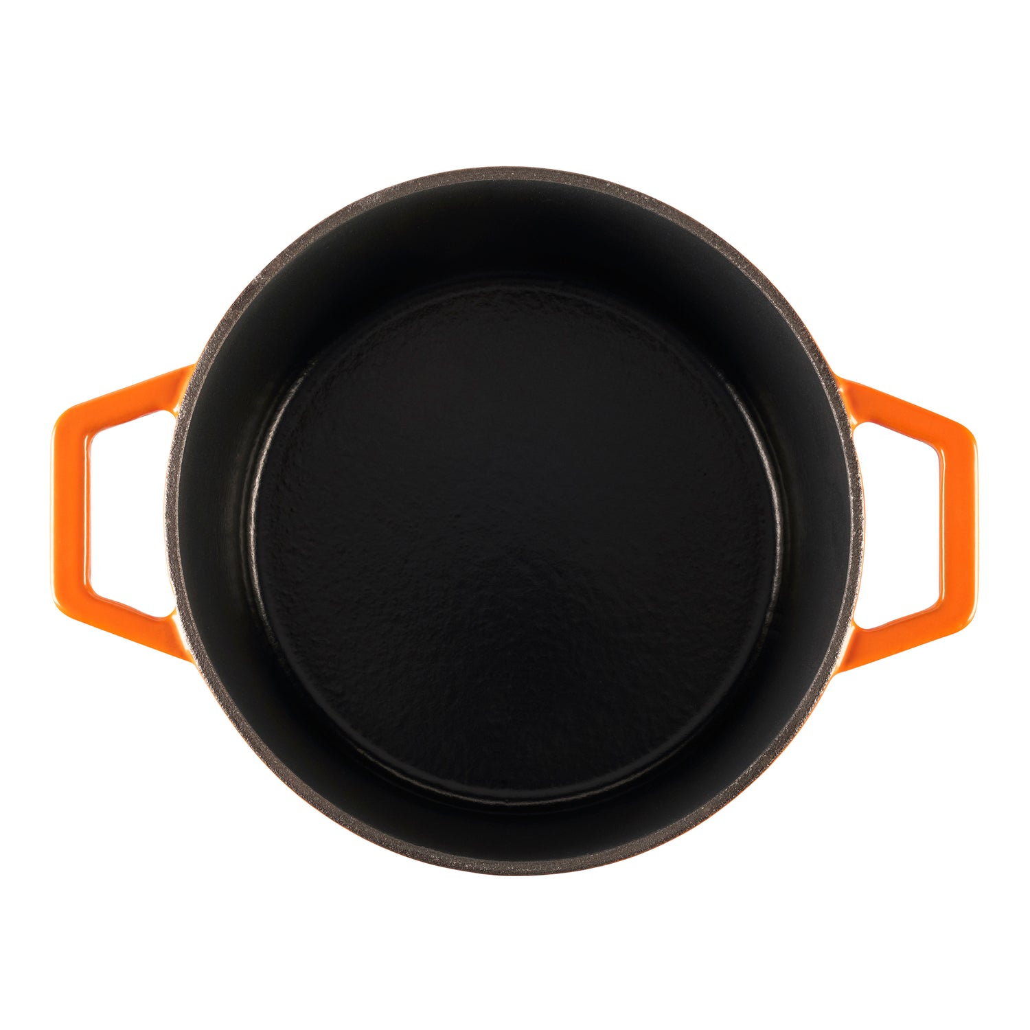 Cooks Professional Set of 2 Cast Iron Casserole | 20cm and 26cm | Graduated Orange