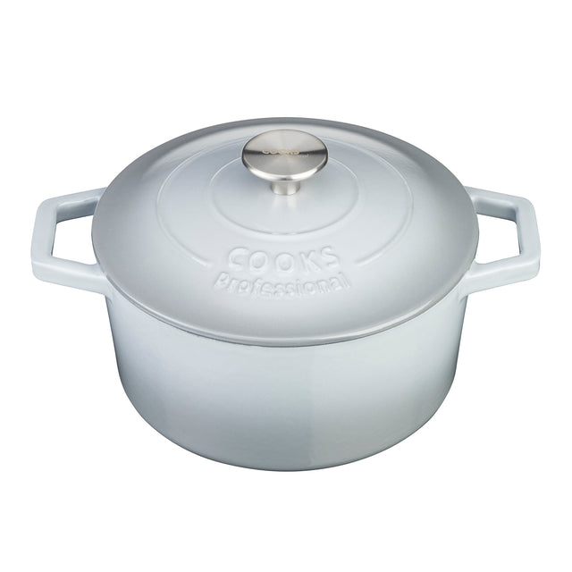Cooks Professional 20cm Cast Iron Casserole | Graduated Grey
