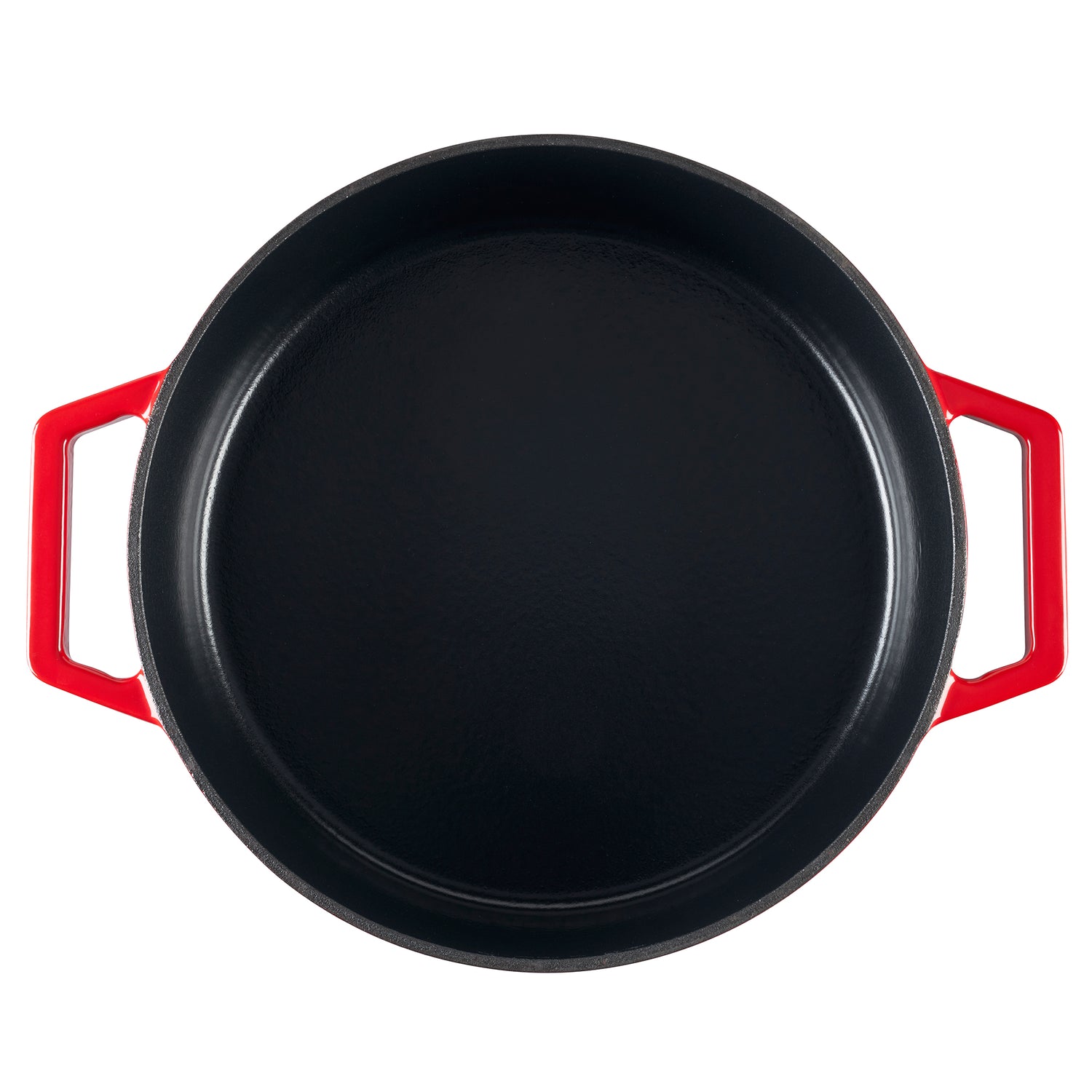 Cooks Professional Set of 3 Cast Iron Casserole | 20cm, 26cm and 28cm | Graduated Red