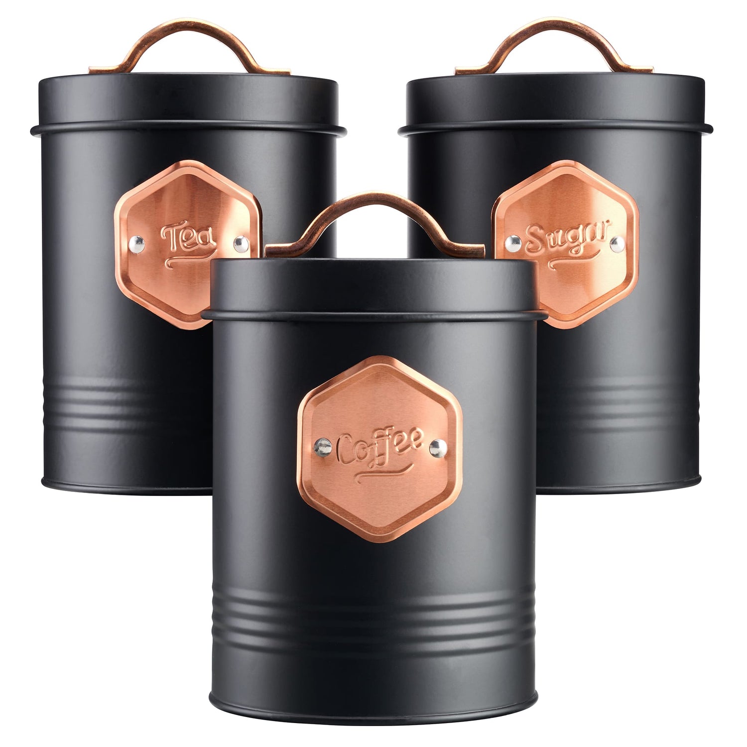 Cooks Professional 3 Kitchen Storage Set | Black / Copper