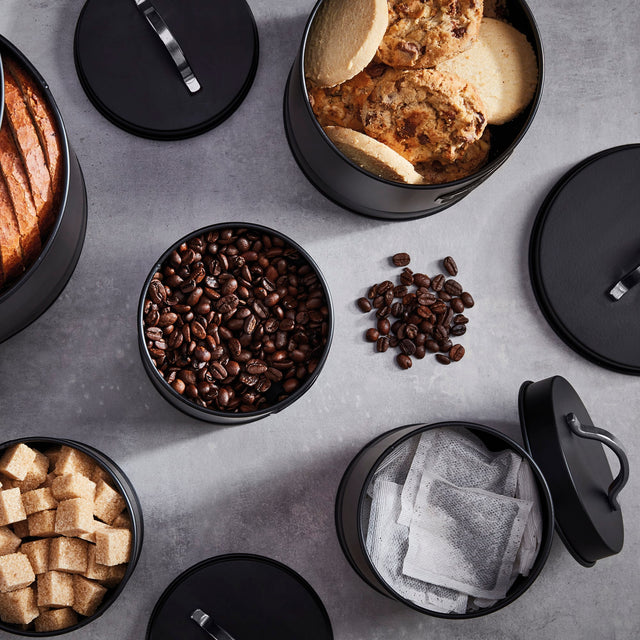 Cooks Professional 5 Piece Kitchen Storage Set | Black / Silver