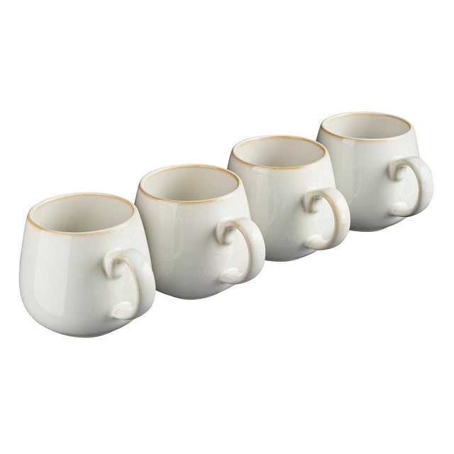 Cooks Professional Set of 4 Nordic Stoneware Mugs | 350ml | White