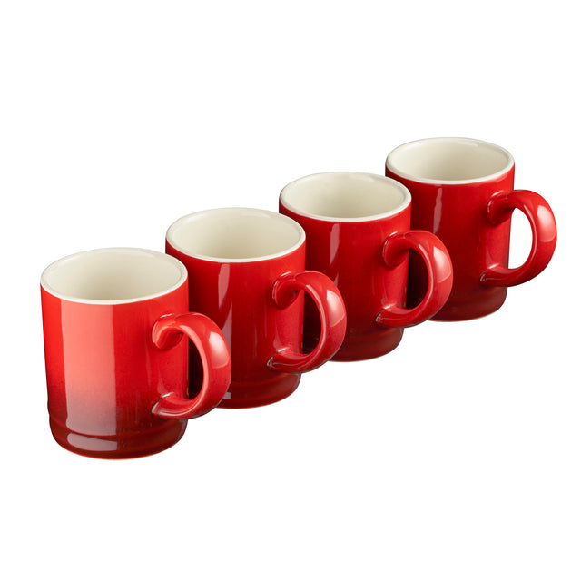 Cooks Professional 4 Piece Espresso Cup Set | Red