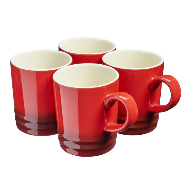 Cooks Professional 4 Piece Mug Set | 350ml | Red
