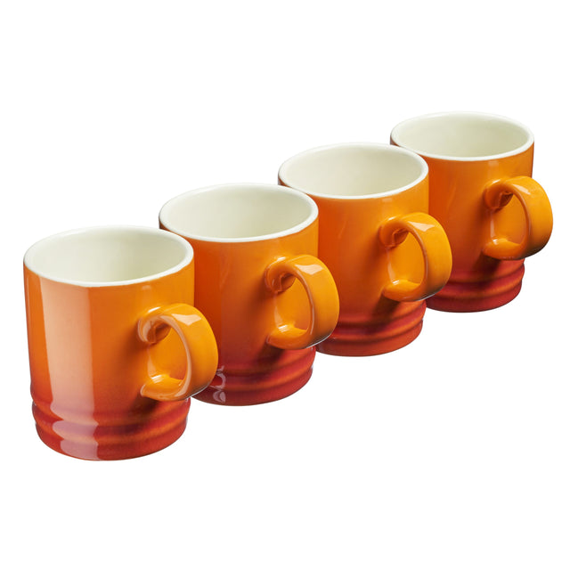 Cooks Professional 4 Piece Mug Set | 350ml | Orange
