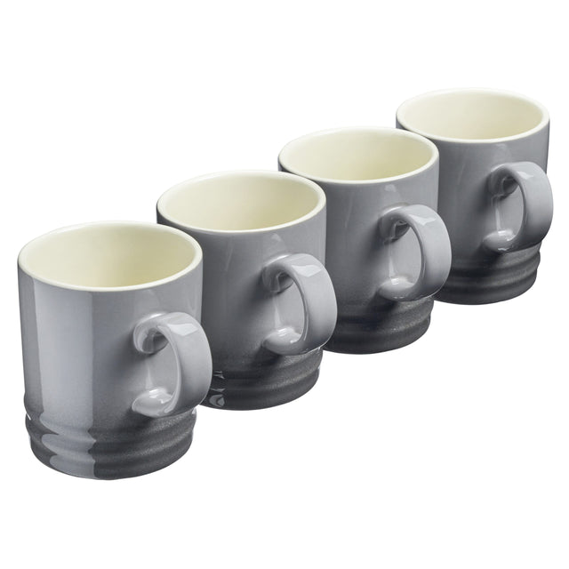 Cooks Professional 4 Piece Mug Set | 350ml | Grey