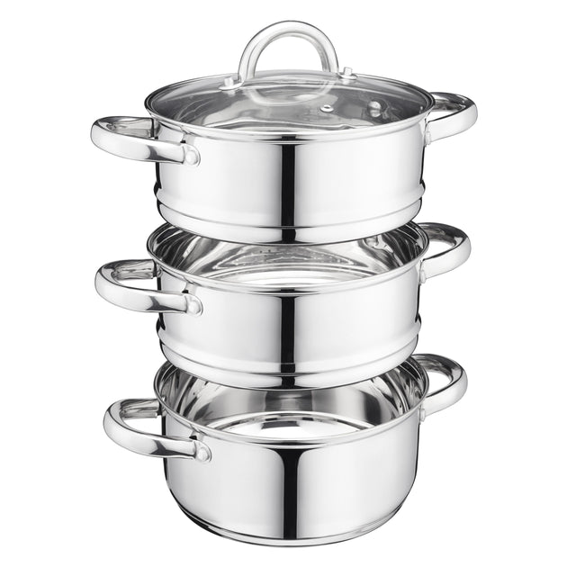 Cooks Professional 3 Tier Stainless Steel Steamer | 22cm