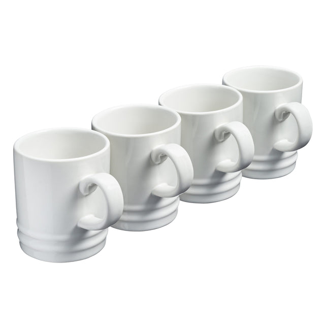 Cooks Professional 4 Piece Mug Set | 350ml | White