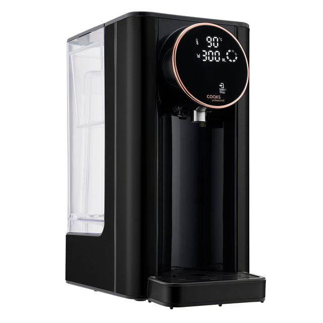 Cooks Professional 2.7L Digital Hot Water Dispenser | Black and Rose Gold