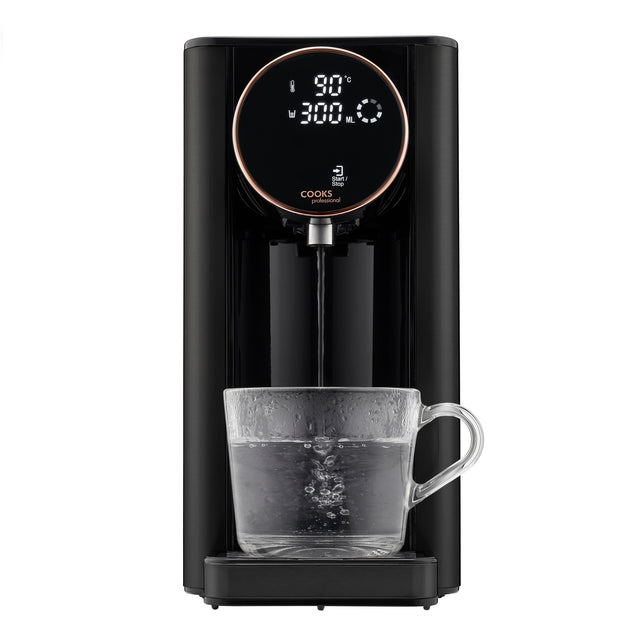 Cooks Professional 2.7L Digital Hot Water Dispenser | Black and Rose Gold