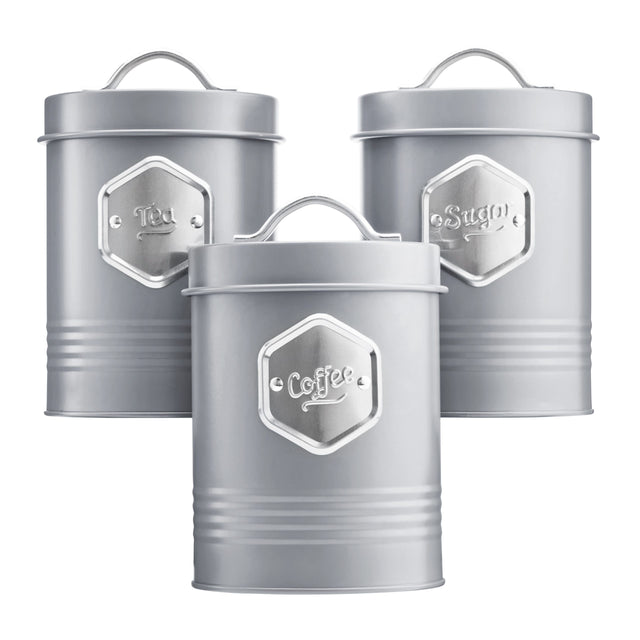 Cooks Professional 3 Piece Kitchen Storage Set | Grey / Silver