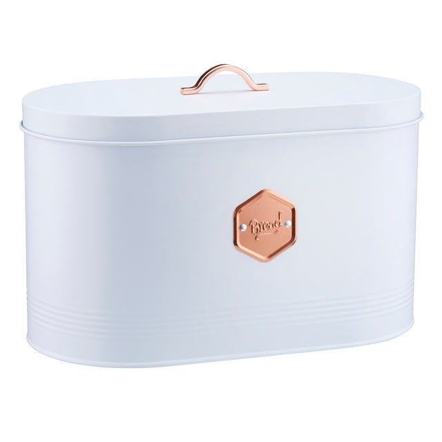 Cooks Professional Bread Bin | White / Copper