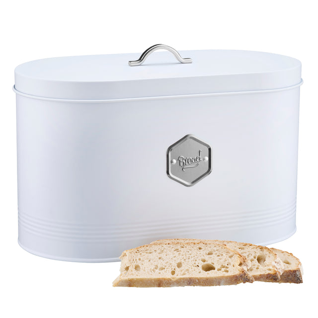 Cooks Professional Bread Bin | White / Silver