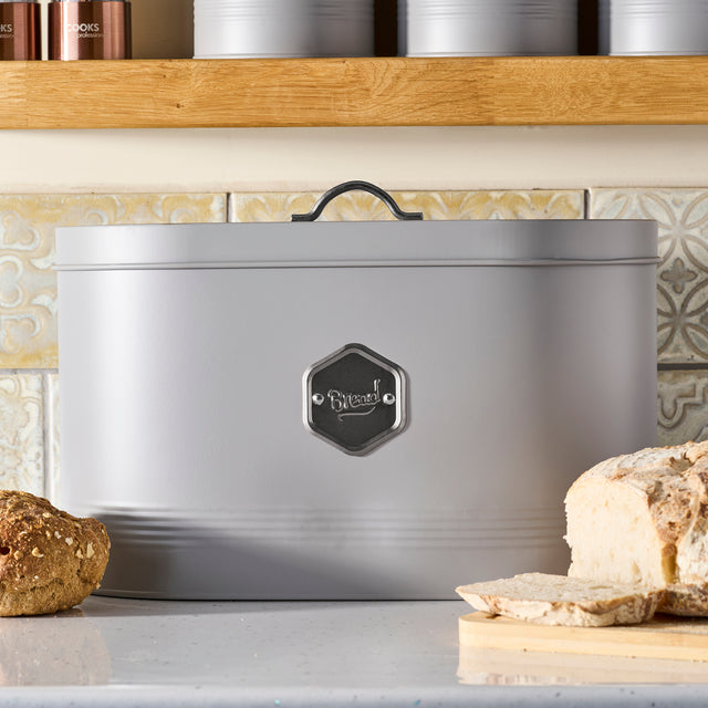 Cooks Professional Bread Bin | Grey / Silver